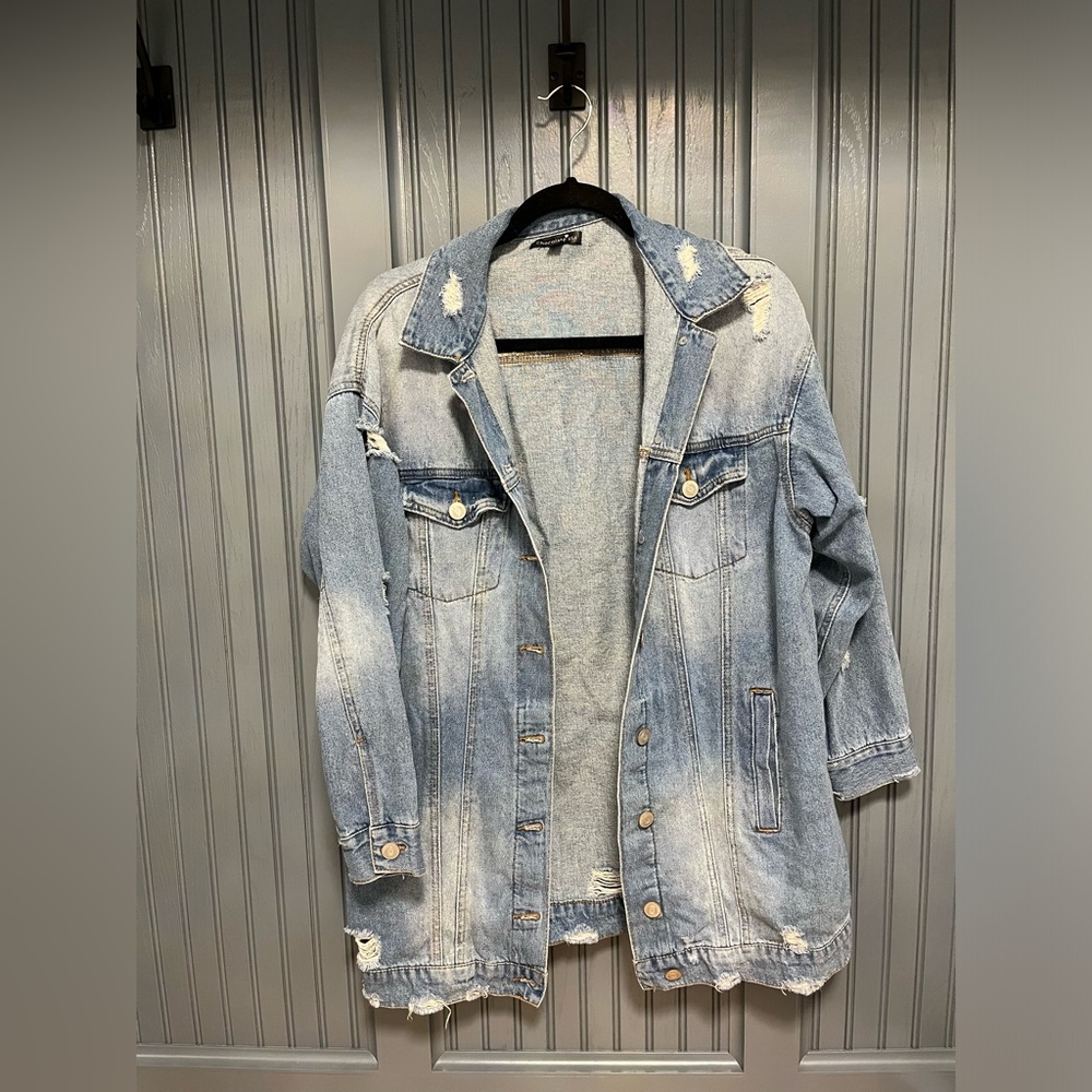 Chocolate USA Oversized Denim Jacket Size Small